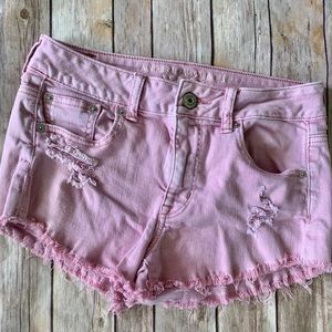 AE stretch high rise festival shorts